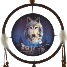 Lapač snů - duch vlka, 16 cm