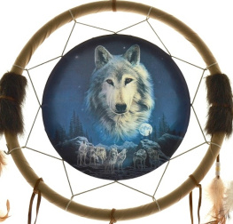 Lapač snů - duch vlka, 34 cm